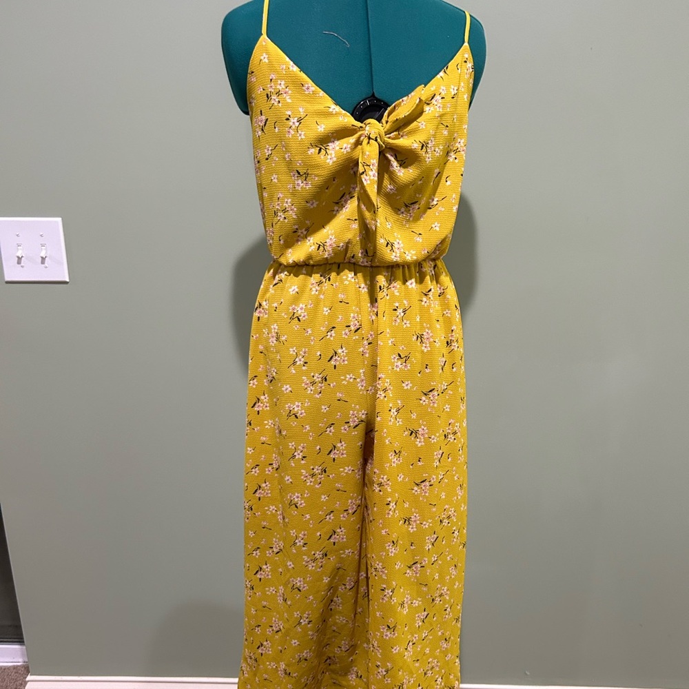 Yellow floral romper